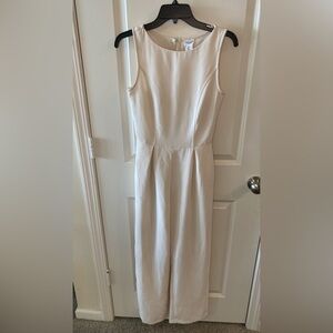 Song of Style Pleated Cream Jumpsuit Size Small Quiet Luxury